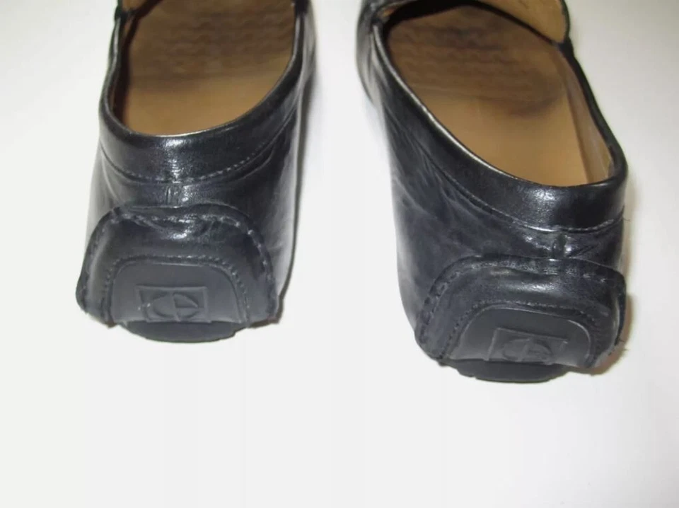 Cole Haan Mens Shoes Loafer Black Leather with Silver Buckle 12 M - Image 4 of 4