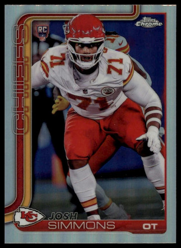 2025 Topps Chrome - Rookies Josh Simmons #304 Refractor (RC)