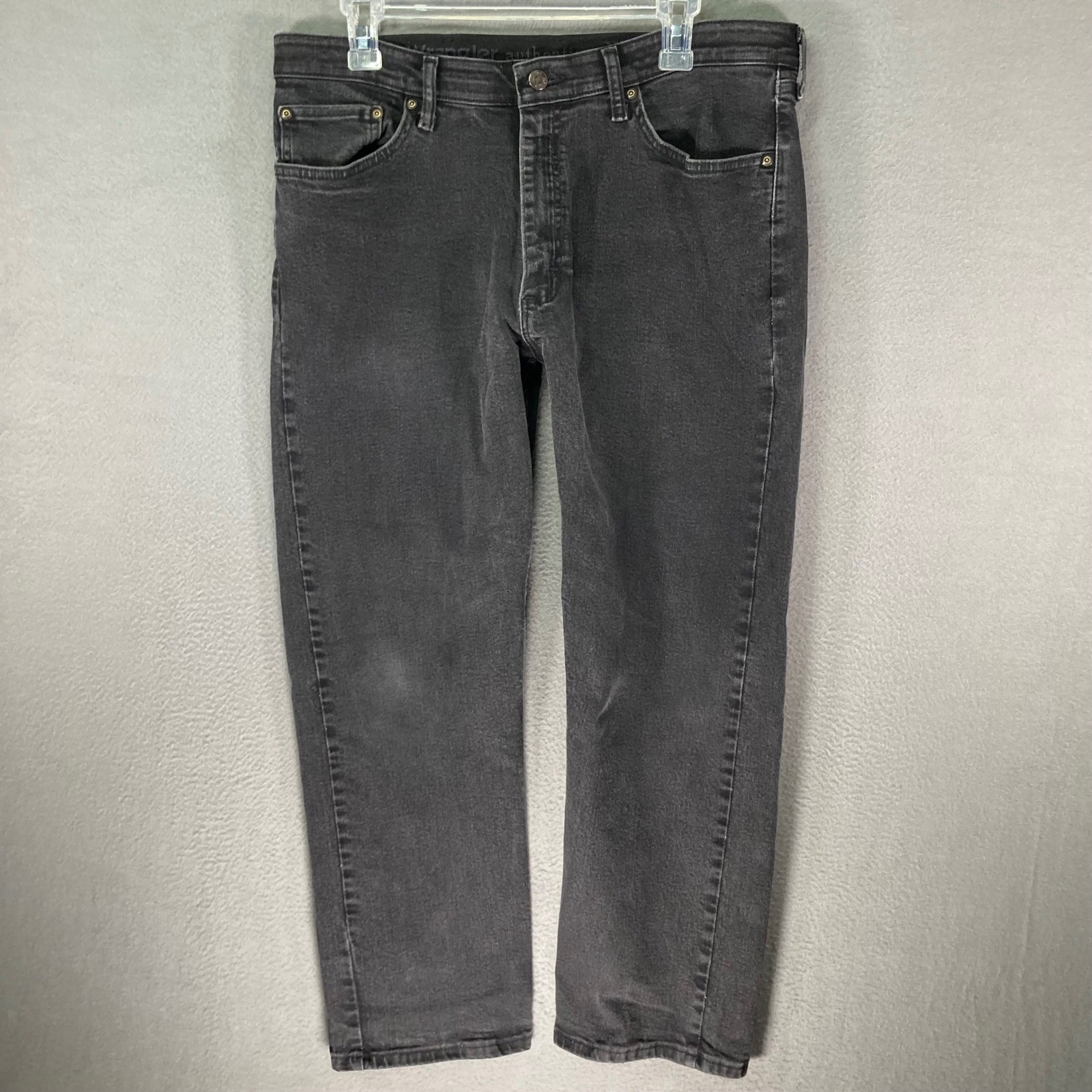 Wrangler Authentics Mens Jeans 36x29 Straight Fit Dark Wash Denim Pants