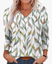 L Blusas De Mujer Mangas Estampada Largas Elegante Camisa Para Mujer Blusa Moda
