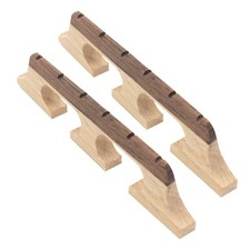 6-String Banjo Bridge, 2-Pack Ebony Maple Universal Fit Parts Accessories