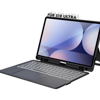 Tastatur mit Hülle für Samsung Galaxy Tab S10/S9 Ultra 14,6 Zoll, Bluetooth