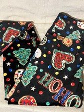 Christmas Holiday Cookie Leggings Soft Fleece No Boundaries Medium