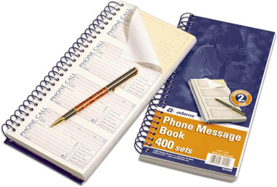 Adams Message Book/Phone Call, Carbonless Duplicate, 5.50 X 11 Inches, 400 Sets 