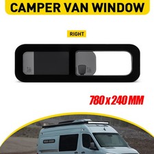 RIGHT UNIVERSAL CAMPERVAN DRIVER SIDE Dark Tinted, Sliding Window 780mm x 240mm