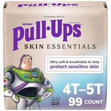 Huggies 99 Pack Skin Essentials Pull-Ups Buzz 4T/5T Disposable Baby Diapers