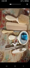 Gorgeous Vintage 6pc Celluloid/ Bakelite Vanity Set UNTESTED