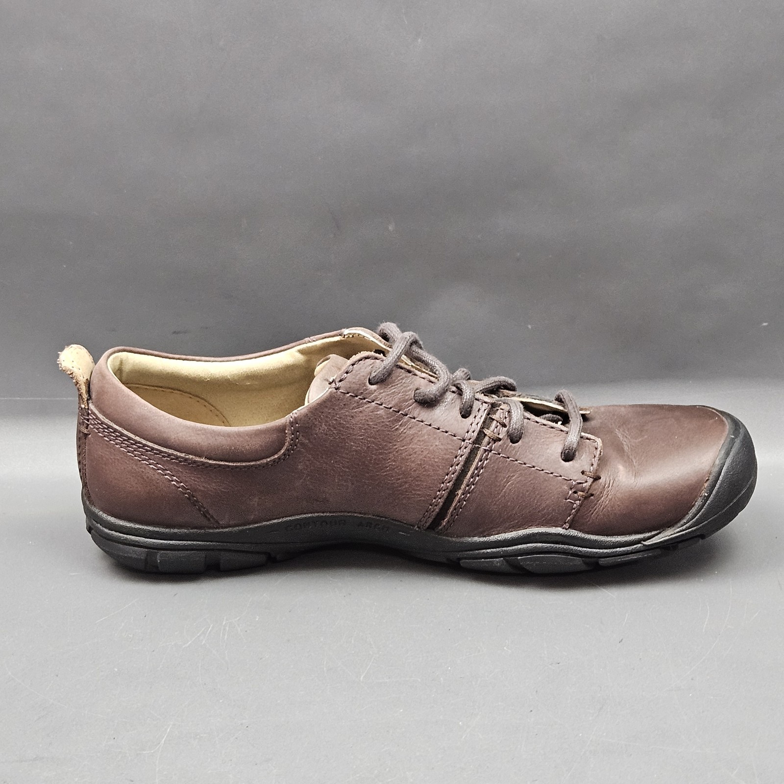 Scarpe Keen Delancey donna taglia 7 pelle marrone stringate comode casual da passeggio