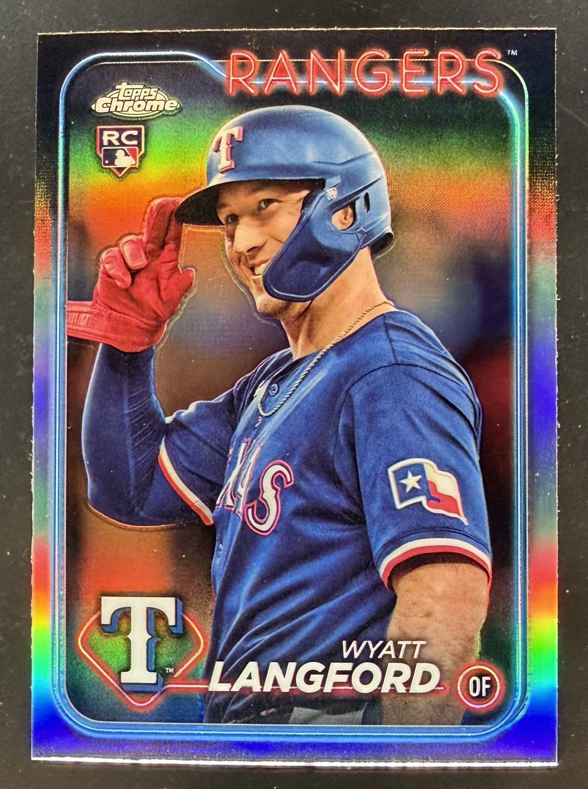 2024 Topps Chrome Update Wyatt Langford SP Image Variation #USC35 RC Rangers