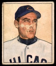 1950 Bowman #195 PHIL CAVARETTA  Chicago Cubs  VG (Surface Scuff)
