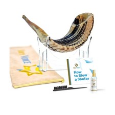 Holy Voice Handcrafted Kosher Ram Shofar from Israel, 20"-22"   Musical Ho