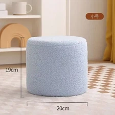 Soft Ottoman Pouf With Memory Foam, Foot Rest For Home, Easy Assembly, White