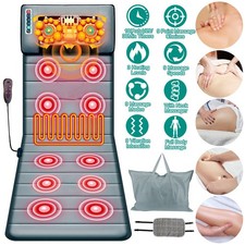 Full Body Electric Massage Mat With Heat Vibration Massage Pad Cushion Back Mass