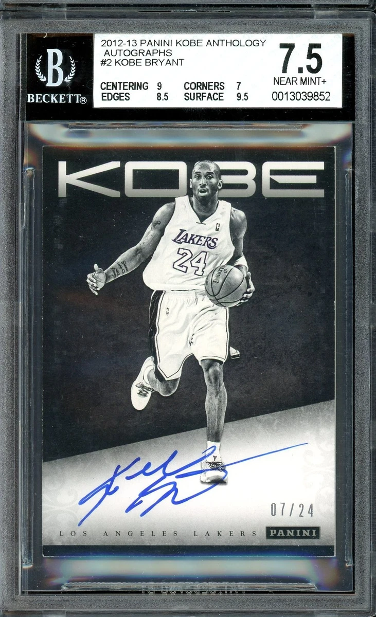Kobe Bryant 7.5 Graded Basketball Autographed Sports Trading Cards