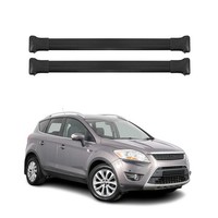 DachträGer GrundtäGer FüR Ford Kuga I 2008-2012 75Kg Aluminium Schwarz 2 Tlg