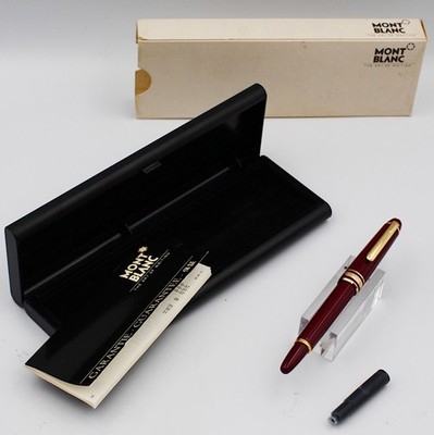 [Mint] Montblanc Meisterstuck 114 Mozart Bordeaux Burgundy Fountain Pen M Nib