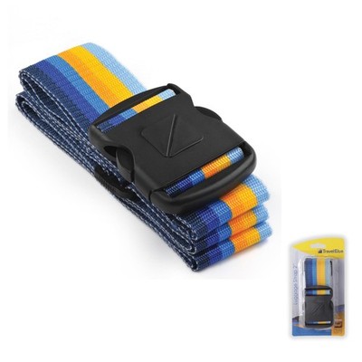 Reisegepäckgurte blau - mehrfarbiger Koffer für 2 m x 5 cm, 