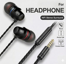 Earphones Wired Headphones In Ear High Definition Deep Bass 3.5mm AUX Jack
