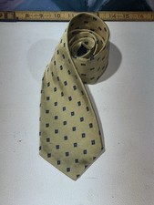 BROOKS BROTHERS Silk Tie Beautiful Geometric Gold ~ Made In USA