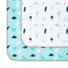 Pack and Play Sheets Fitted, Mini Crib Sheets Fitted 2 Pack