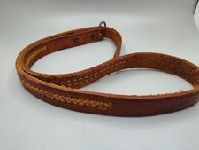 Vintage Mexican Hand Tooled Leather Belt 1" wide size 38 length
