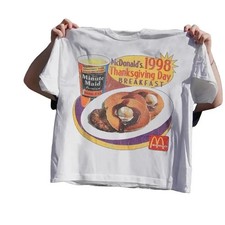 98 THANKSGIVING BREAKFAST PROMO VINTAGE T-SHIRT, GRAPHIC TEE Full Size S-3XL