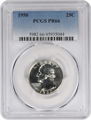 1950 Washington Quarter PR66 PCGS