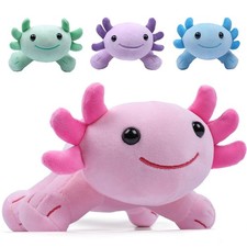 Axolotl Plush , 10.8  Soft Cute Axolotl Cotton Plush Pillow Kawaii Salamander...