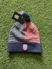 Nike USA Stipe Knit Beanie - Navy/Red