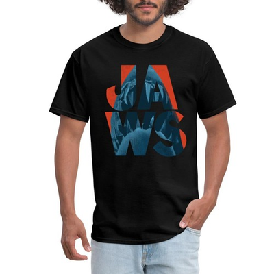 #ad Jaws Shark Logo Men#x27;s T Shirt $19.99