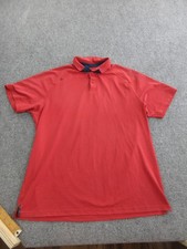 Rhone Polo Shirt Mens Large Red Short Sleeve Stretch Athletic Golf Knit Tech