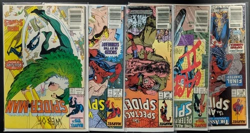 LOT of (5) Spider-Man Marvel Comic Books Web Of.. The Spectacular The Amazing