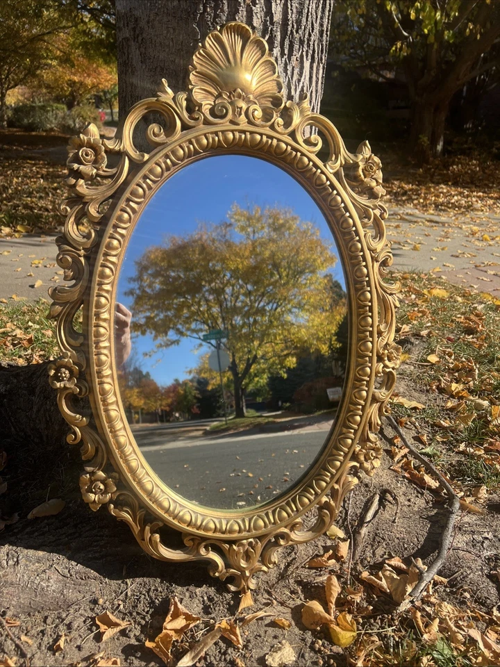 IMPRESIONANTE Estado MCM Tru-Flect 998 Hollywood Regency Espejo de Pared Dorado! 1960ish Foto 2 de 4