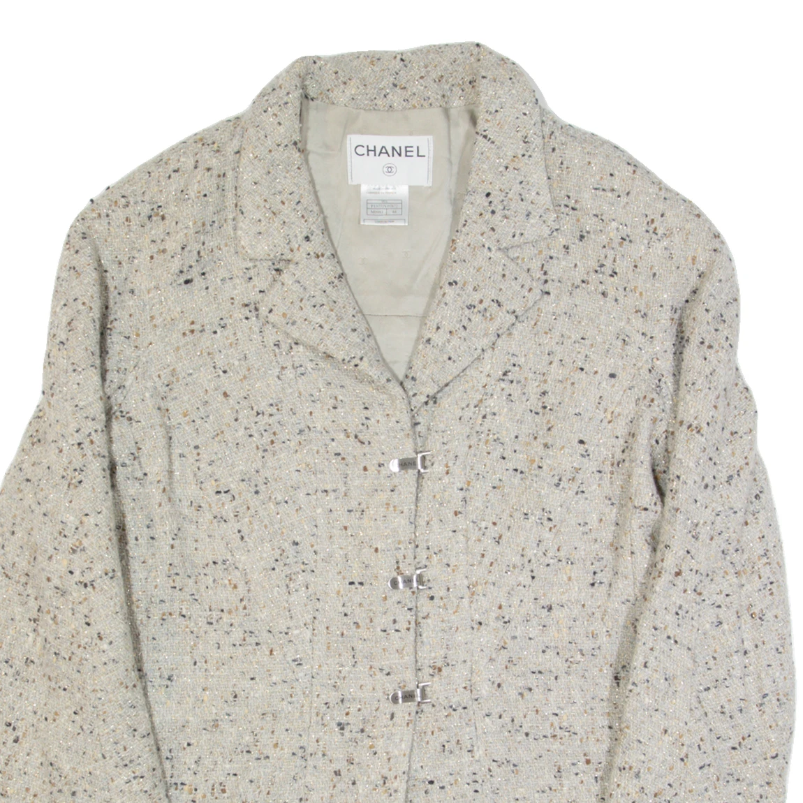 Giacca blazer donna CHANEL grigio lana L