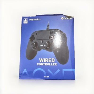 Nacon Black Wired Controller Ergonomic Touch Pad Vibration USB 9ft PS4