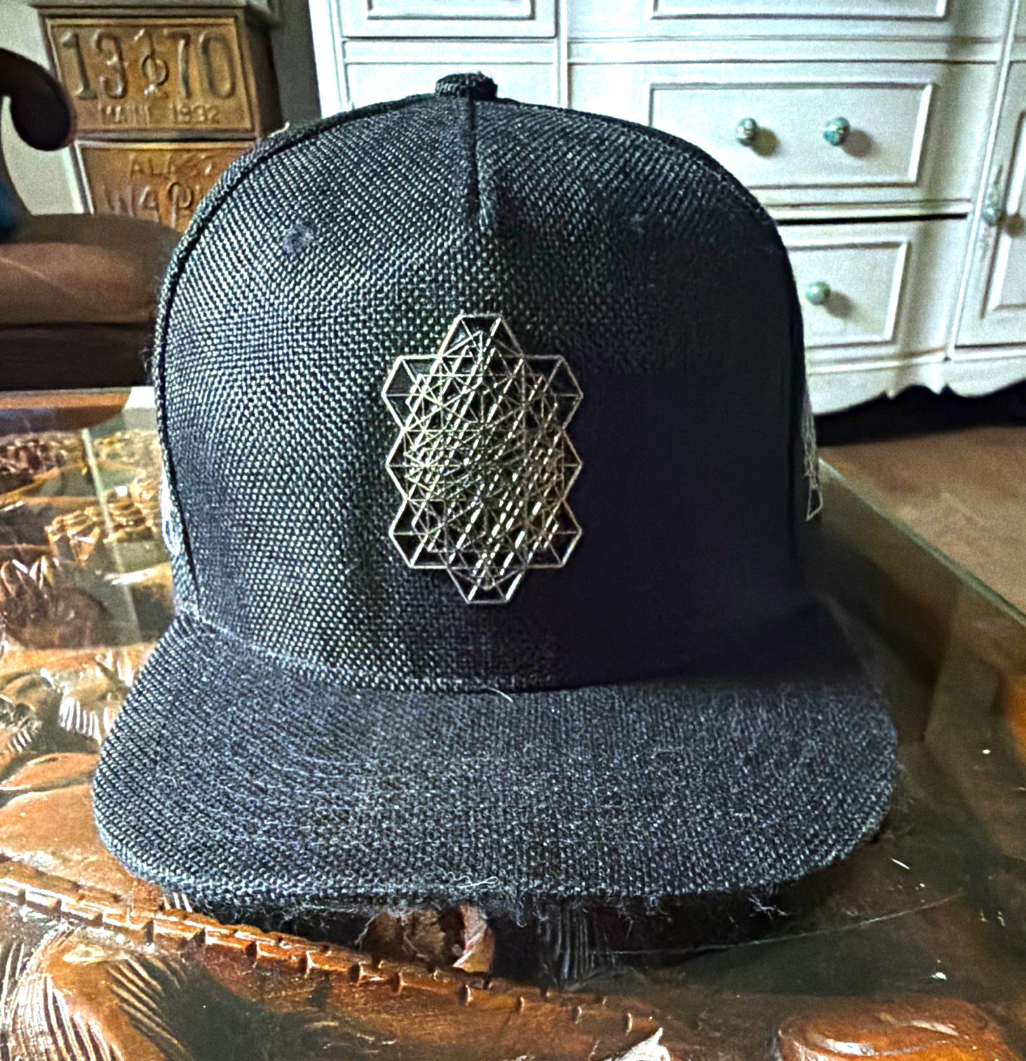 Limited Edition Black Geometric Snapback Hat