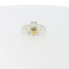 Sterling/18K Two Tone Claddagh Ring - Size 6 C31023337 