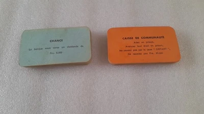lot de pièces Jeu Monopoly vintage an 60-80 chance / caisse de communauté - Photo 1/2