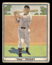 1941 PLAY BALL HAL TROSKY 16 VG BASEBALL CLEVELAND INDIANS