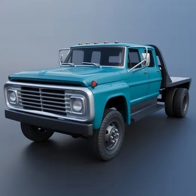 ABS Like Resin 3D Printed 1971 Ford F-750 Flat Bed Model Kit