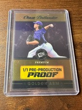 Chase Dollander 1/1 Pre-Production Proof Press Pass Premium GOLDEN ARM
