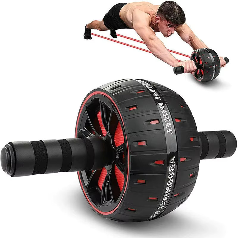Roller abdominaux stable Domyos avec roue large et poignées ergonomiques