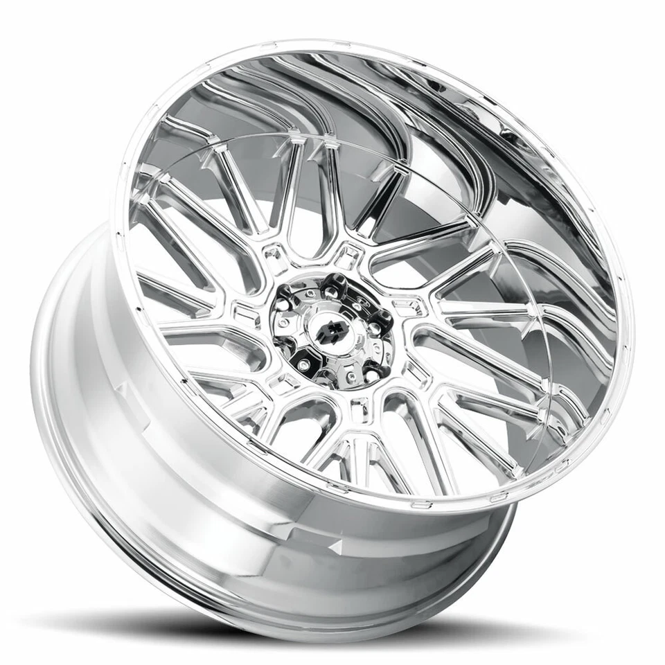 Llanta cromada 22" Vision Off-Road 404 Brawl 22x10 6x5,5 -19 mm GMC elevada Foto 2 de 4