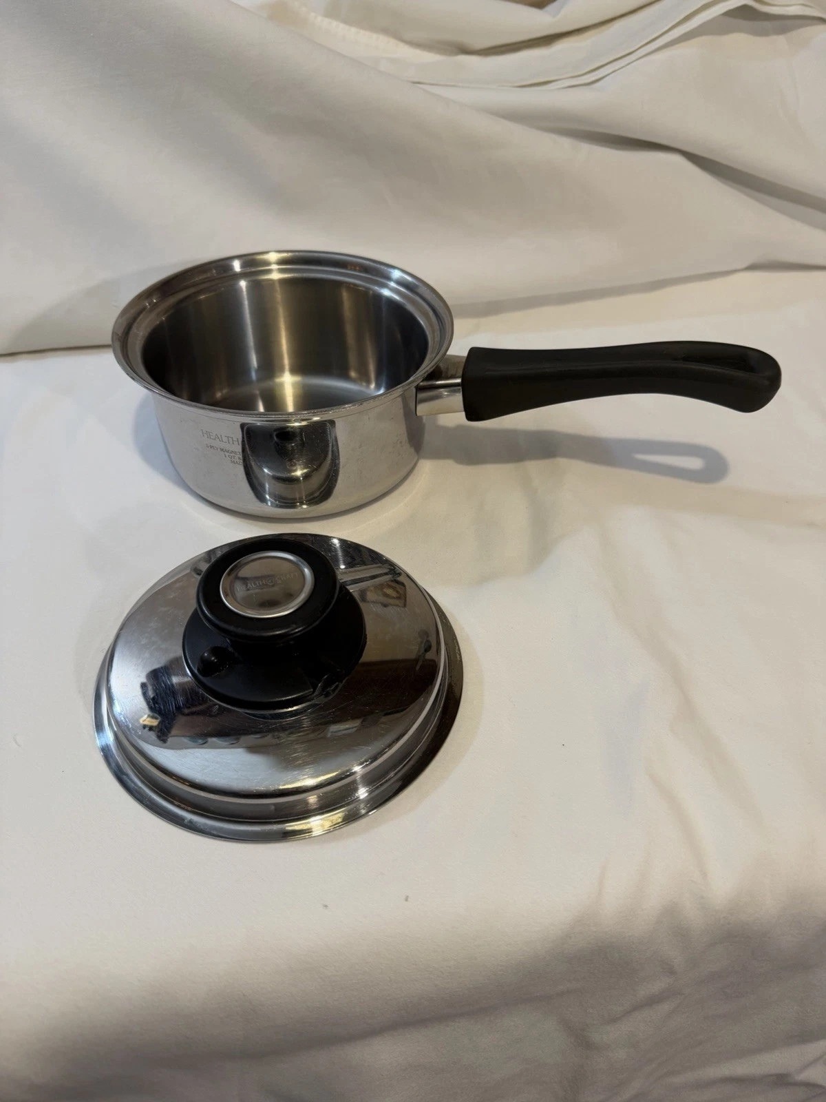 Vintage Health Craft 5 Ply Surgical Steel 1 QT Pot Sauce Pan w/ Lid USA