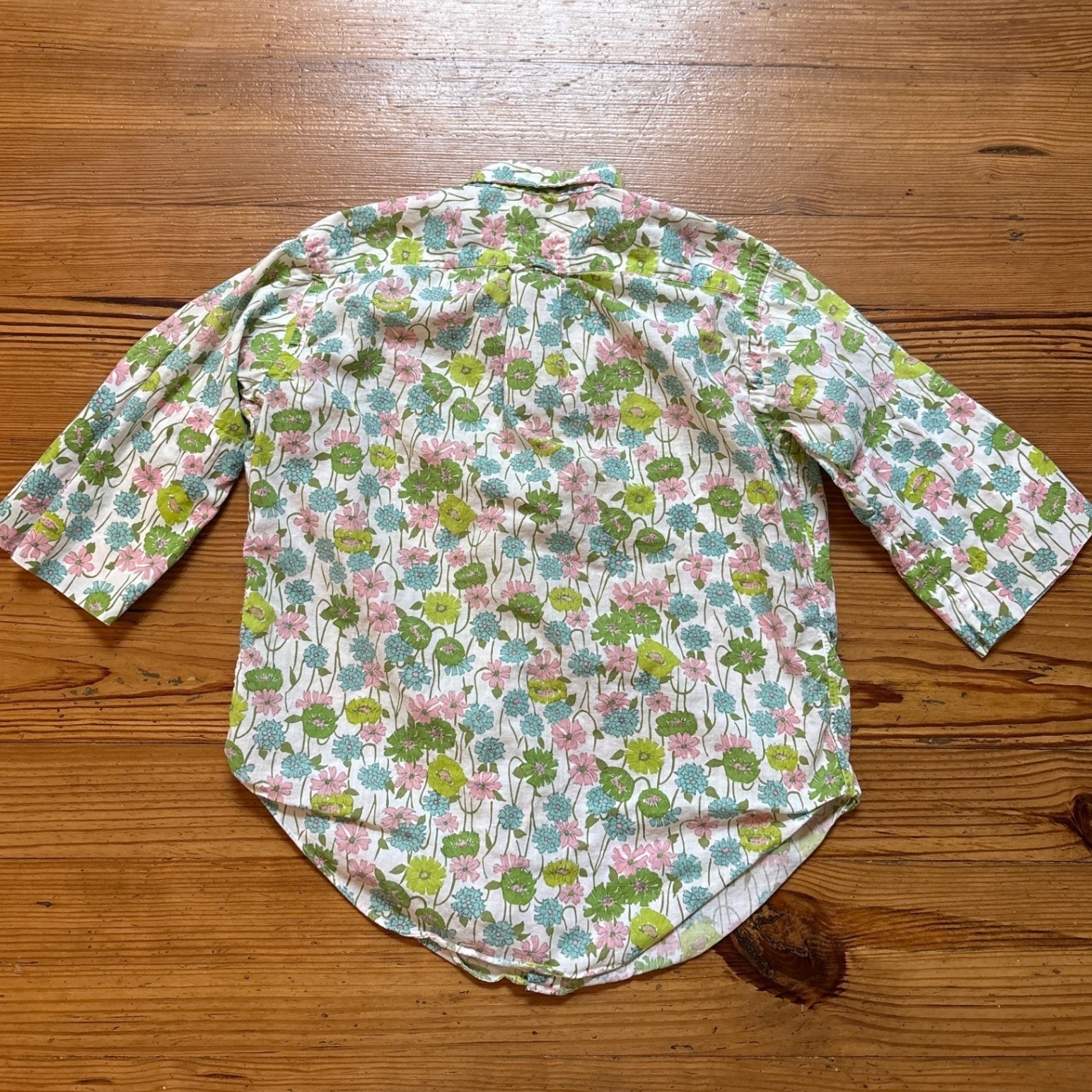 Gant Shirtmakers Floral Button Down Women Pink Green Oxford Voile Yale SIZE S image 6
