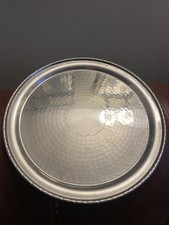 Borrowdale LRI Arts And Crafts Hand Beaten Round Stainless Steel Tray School of