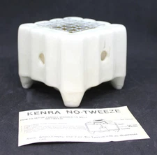 Vintage Kenra No-Tweeze Ceramic Wax Candle Warmer NOS