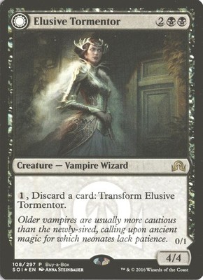MTG Elusive Tormentor (108) *Foil* Buy-A-Box Promo Shadows Over Innistrad NM