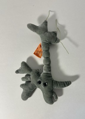 Giant Microbes Brain Cell Plush  - w/ Tag 2007 - Biology Science Neuron Doll