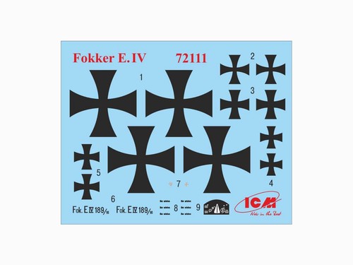 ICM 72111 Plastik Modellbausatz Flugzeug Maßstab 1:72 Fokker E-IV Modell Plastikbausätze - Bild 6 von 7